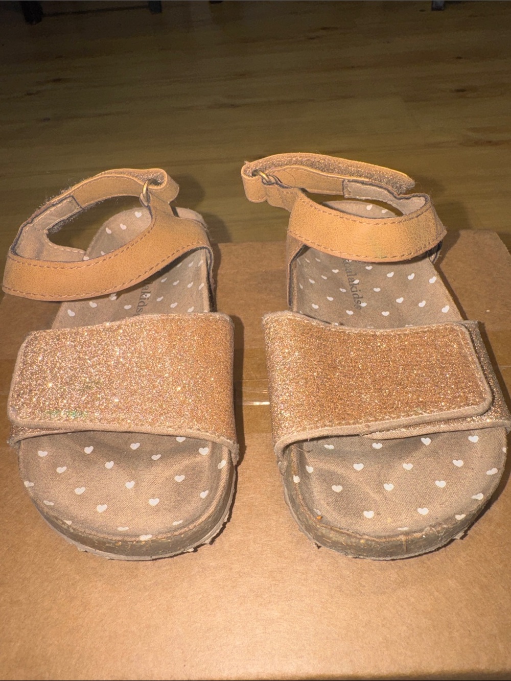 Koala Kids Glitter Tan Kids Sandals